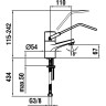 Однорычажный смеситель LAUFEN LIBERTY PLUS для раковины, фиксированный излив 110 мм 3.1160.1.004.220.1